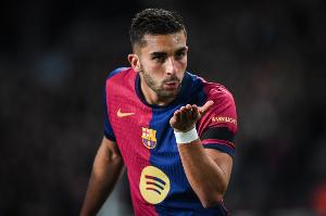 华体会入口-费兰-托雷斯收获代表巴萨出战的第100场胜利，胜场数现役队内第5