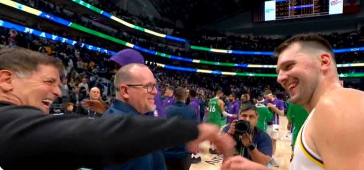 华体会体育-玩笑？真心话！东契奇打趣库班：我对你们可是4胜0负哦~想我吗？